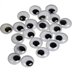 wiebelogen junior 14 mm zwart/wit 30 stuks